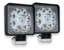 Juego Par Faros 9 Hiper Led Auxiliar Con Estrobo 4x4 Jeep