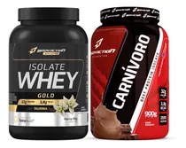 Kit Isolate Gold 900g + Carnívoro Beef Protein - Bodyaction Sabor Baunilha