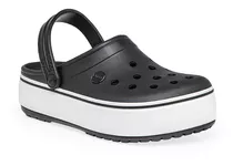 Zueco Crocs Crocband Platform Clog Mujer Negro Solo Deportes