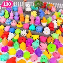 130pcs Mochi Squishy Toys Party Favores Kawaii Animal Fltwa