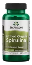 Espirulina Orgánica Certificada 500mg 180 Tabletas