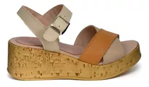 Sandalias Livianas Acolchadas Mujer Cuero Confort Brenda 425