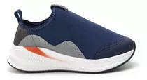 Zapatilla Deportiva Azul Sin Cordones Niños Molekinho