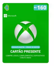 Gift Card Xbox Cartão Presente Microsoft Live R$ 160 Reais