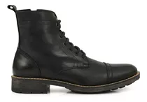 Borcego Hombre Cuero Briganti Bota Goma Moda Liso Hcbo00982