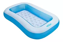 Piscina Inflable Rectangular Intex 57403 De 166cm X 100cm X 28cm 102l Azul Y Blanca