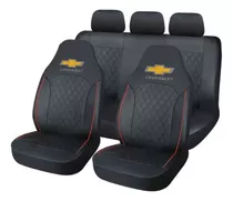 Cubreasiento Funda Ecocuero Chevrolet Integrado Logo Bordado