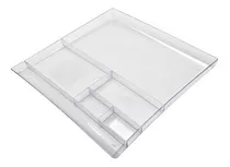 Organizador De Gaveta Cristal Dello 3004 Escritório Objetos Cor Branco