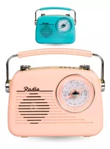Radio Portátil Bluetooth Vintage Retro Usb Aux Recargable