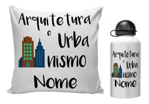 Kit Almofada Garrafinha Personalizado Curso Profissão Nome