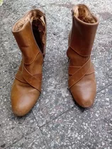 Botas Cortas Marrones T  37.detalle.botinetas 