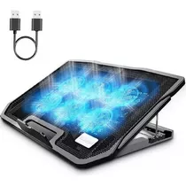 Base Cooler Enfriador Notebook 6 Ventiladores 2 Usb Externo