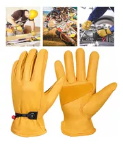 Guantes De Montar Frio Cuero Multiuso Repelente Salpicaduras