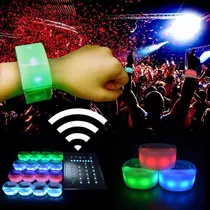 Pulseras Con Luz Led Y Logo Brazaletes Para Fiesta Concierto