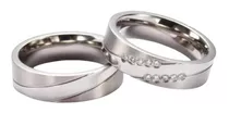  Anillos Acero  Compromiso, Matrimonio, Parejas 