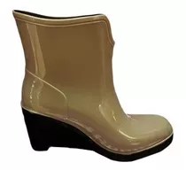 Botas Lluvia Stile 715 Botinetas Cortas Mujer Taco Pvc 35-40