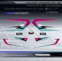 Calcos Yamaha Rx 115 - Moto Blanca - Insignia Calcos