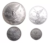 Set 4 Monedas Plata Pura Libertad 1/2, 1/4, 1/10 Y 1/20 Onza