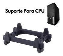 Suporte Carrinho Para Cpu E No-break Preto Com Rodinhas