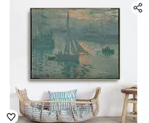 Lienzo Para Enmarcar Monet French Sunrise (marine) 46 X 41