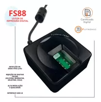 Leitor Biométrico Futronic Fs88 Certificadoras Dedo Vivo +nf