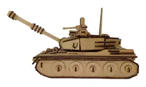 Quebra Cabeça 3d Tanque De Guerra  Mdf