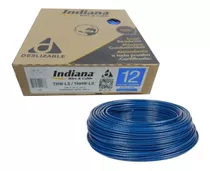 Cable De Cobre Cal 12 Thw Azul 100 Mts Indiana