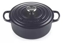 Olla Redonda 20cm Negro Botón Inox Cocotte Le Creuset 