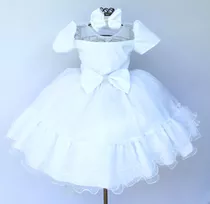 Vestido Infantil Off White Daminha Casamento Batizado