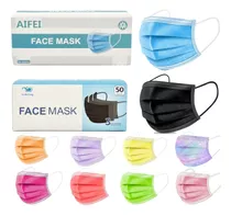 Mascarilla Desechable Certificada 3 Capas Caja 50 Unidades 