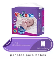 Pañales Para Bebe Vi&co 10 - Talla M - Bulto 6 Paq 