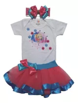 Conjunto Luxo Saia Tutu E Body Arlequina Harley Coringa