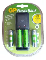 Cargador Gp + 4 Baterias Pilas 2 Aaa / 2 Aa Recargables 