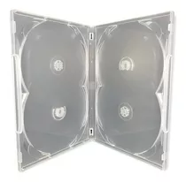 50 Estojos Caixa Capas Box Dvd Pack Transparente Quadruplo 4