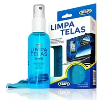 Limpa Telas 120ml + Pano Microfibra Cor Azul Start