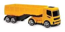 Carreta Basculante Falcon Trucks Amarelo - Usual Brinquedos