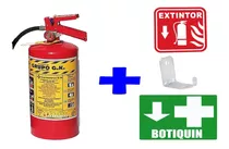 Extintor 4.5 Kg Pqs + Señalamiento De Botiquin + Certificado