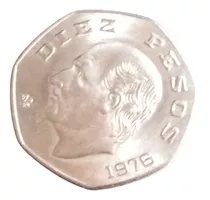 Moneda 10 Pesos Hidalgo Año 1976 Delgada Nueva Envio $40 