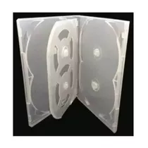 50 Estojo Capa Box Case Dvd Sextuplo Transparente 14 Mm