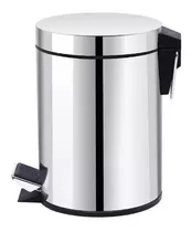 Lixeira 3 Litros Aço Inox C/ Pedal Cesto Removível Higiênico Cor Aço Inox