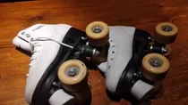 Patines Artísticos Cuero Vacuno Powerblade Blancos