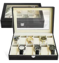 Caja Organizador Armario Joyas Relojes 12 Rejillas Calidad