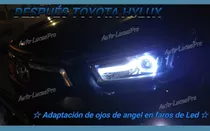 Adaptacion Ojos De Angel Premium En Faros Focos Toyota Hylux