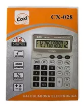 Calculadora Electronica Coxi Cx-028 12 Dígitos Color Plateado