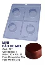 Forma Silicone P/ Chocolate Forminha Mini Pão De Mel Páscoa 