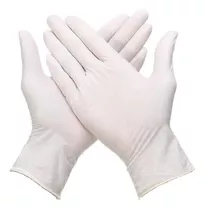 Guantes Descartables Blanco Talle M De Látex X 100 Unidades