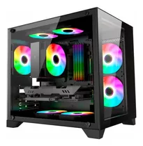 Gabinete Gamer K-mex Cg-01ad Spacez Micro Atx Sem Fans Preto