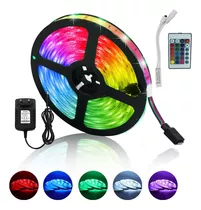 Fita Led 5050 Rgb Colorida 5mts 16 Cores + Fonte + Controle 