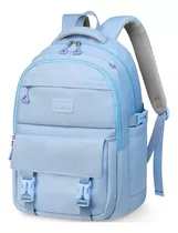 Mochila Escolar Iforu Antirrobo Mochila-07n Color Azul Cielo Diseño Liso 30l