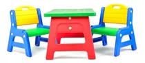 Combo Mesa Infantil Con 2sillitas Pvc Irrompible Rodacross